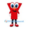 Letter Y Mascot Costume in Red with Blue Eyes