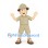 Explorer Mascot Costume with Beige Safari Outfit and Helmet