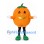 Pumpkin Mascot Costume with Green Stem and Black Legs