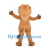 Lion Mascot Costume in Tan with Shaggy Mane