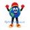 Earth Globe Mascot Costume with Red Cap and Gloves