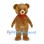 Teddy Bear Mascot Costume with Red Bow Tie