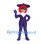 Witch Mascot Costume with Purple Hat and Red Hair