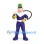 Wizard Mascot Costume with Green Hat and Purple Suit