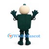 Robot Mascot Costume with Green Circuit Board Body and Silver Antenna