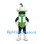 Green Chili Pepper Mascot Costume with White Cowboy Hat