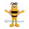 Bee Mascot Costume with Black Stripes and White Wings