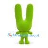 Green Rabbit Mascot Costume with Oversized Upright Ears