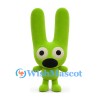 Green Rabbit Mascot Costume with Oversized Upright Ears