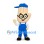 Hand Mascot Costume with Blue Cap, Glasses and Overalls
