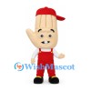 Hand Mascot Costume with Red Cap and Overalls