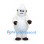 White Yeti Mascot Costume with Shaggy Fur and Dark Hands