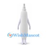 Electric Toothbrush Mascot Costume in White with Blue Button