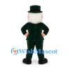 Leprechaun Mascot Costume with Dark Green Suit and Buckle Hat