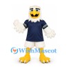 Bald Eagle Mascot Costume with Navy Sports Shirt