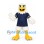 Bald Eagle Mascot Costume with Navy Sports Shirt