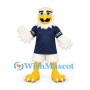 Bald Eagle Mascot Costume with Navy Sports Shirt