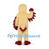 Eagle Mascot Costume with Burgundy Wings and Cream Head