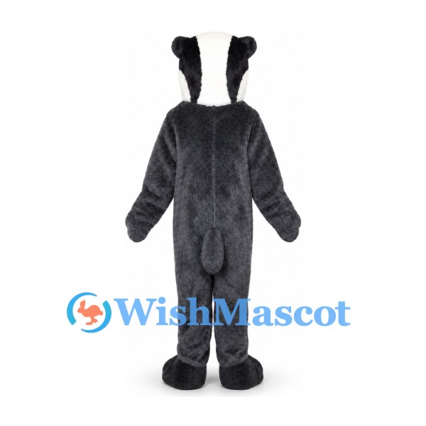 Black and White Badger Mascot Costume