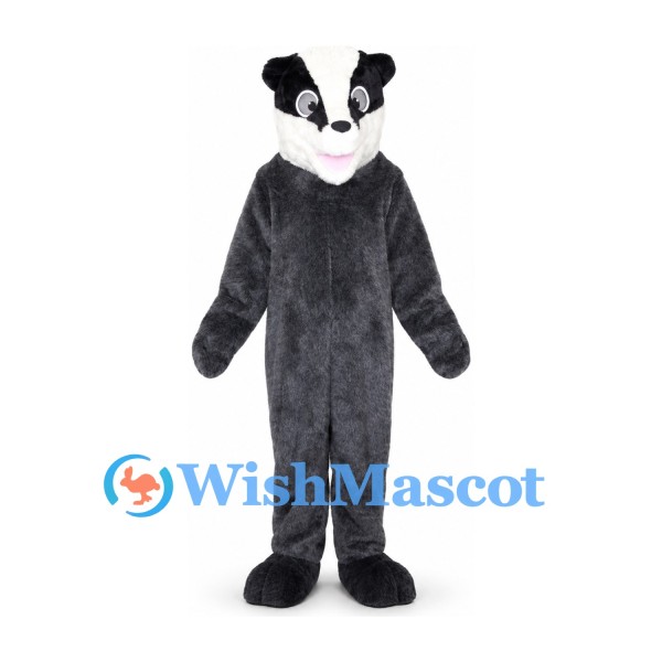 Black and White Badger Mascot Costume