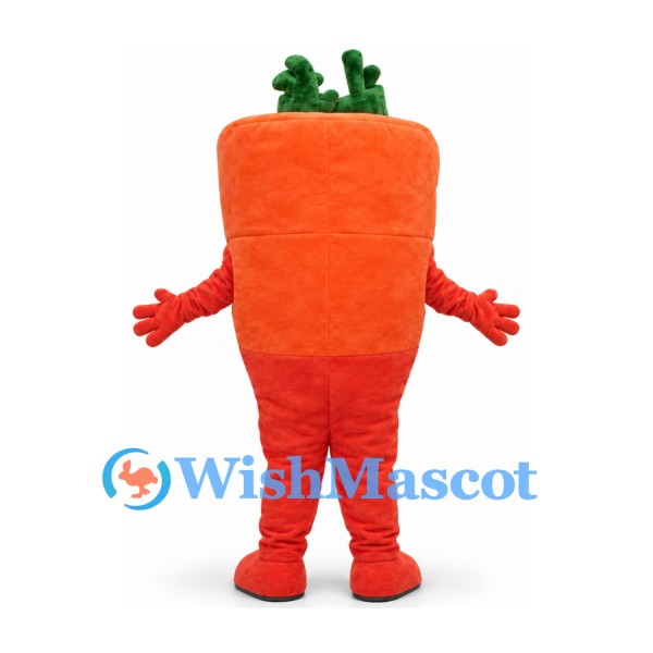 Carrot Mascot Costume with Large Front Teeth