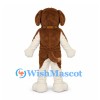 Brown and White Dog Mascot Costume with Long Ears
