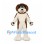 Brown and White Dog Mascot Costume with Long Ears