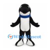 Orca Mascot Costume with Blue Collar