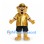 Leopard Mascot Costume with Gold Sports Shirt and Black Shorts