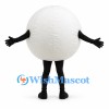 Number 39 Ball Mascot Costume in White with Black Legs