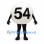 Number 54 Ball Mascot Costume in White with Black Legs