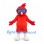 Red Bird Mascot Costume with Blue Goggles and White Legs