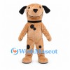 Brown Dog Mascot Costume with Black Ears and Spots