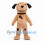 Brown Dog Mascot Costume with Black Ears and Spots