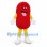 Red Jelly Bean Mascot Costume with Yellow Arms and Legs