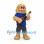 Hedgehog Mascot Costume with Blue Shirt and Guitar