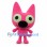 Pink Cat Mascot Costume with Oversized Pointed Ears