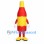 Red Bottle Mascot Costume with Yellow Label and Cap