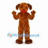 Brown Dog Mascot Costume with Red Collar