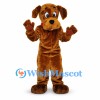 Brown Dog Mascot Costume with Red Collar
