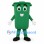 Green Wheelie Bin Mascot Costume with White Gloves