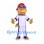 Fish Mascot Costume with Red Cap and White Sports Uniform