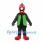 Woodpecker Mascot Costume with Red Head and Green Chest Panels