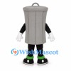 Gray Trash Can Mascot Costume with Green Nose