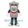 Gray Trash Can Mascot Costume with Green Nose