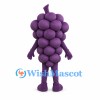 Purple Grapes Mascot Costume with Rounded Grape Clusters