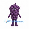 Purple Grapes Mascot Costume with Rounded Grape Clusters