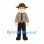 Ranger Mascot Costume with Brown Hat and Gray Shirt