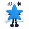 Blue Star Mascot Costume with Star-Tipped Antennae