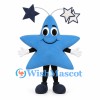 Blue Star Mascot Costume with Star-Tipped Antennae